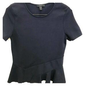 Jcrew Navy peplum blouse